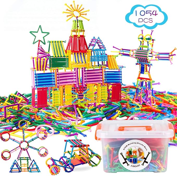Juboury 1054Pcs Building Toy Building Blocks Bars